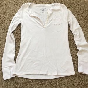 Faded glory white long sleeve thermal shirt size M